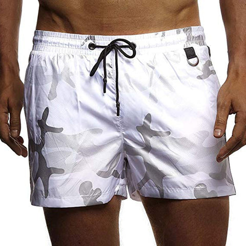 Men Camouflage Pattern Beach Shorts