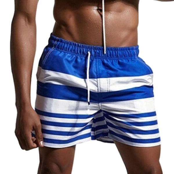 Casual Splice Stripe Beach Short