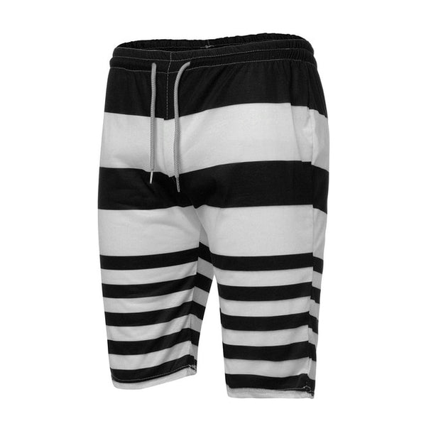 Casual Splice Stripe Beach Shorts