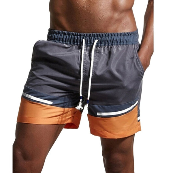 Casual Splice Stripe Beach Shorts