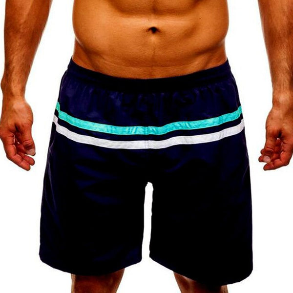 Casual Splice Stripe Beach Shorts